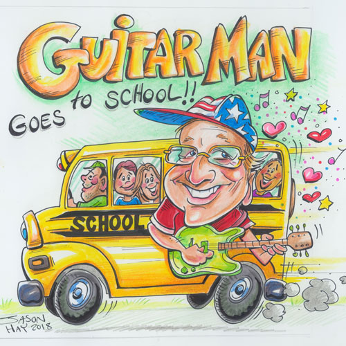 The Guitar Man Goes to School